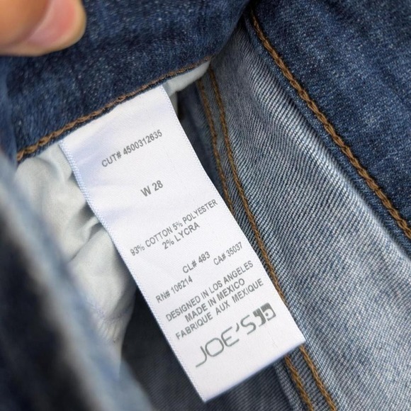 Joe's Jeans Denim Shorts Womens Size 28 Blue Distressed Frayed Hem‎ Casual - Picture 3 of 4